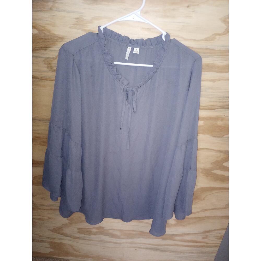Women's Cato Sheer Top Gray‎ XL